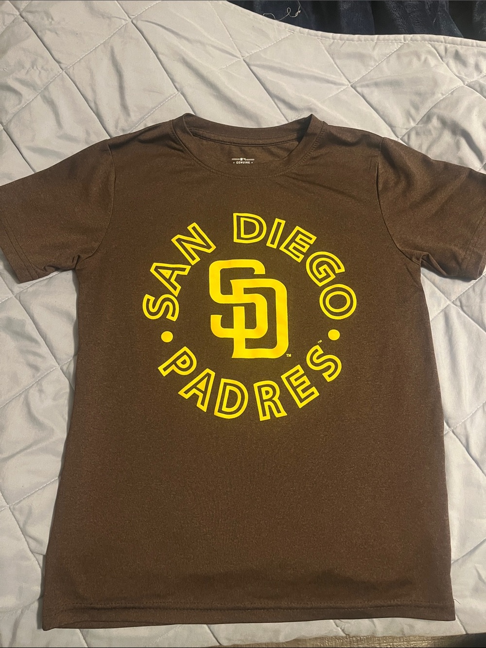 Genuine Merchandise Brown Kids Tee with Yellow San Diego Padres Circle Logo